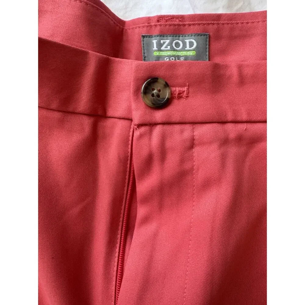 Vintage 90s Mens 38 Pleated Front Salmon Prep Old Money Golf Short Izod Pink